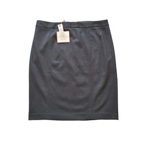 Talbots Pencil Skirt Womens 10P Black Straight Stretch NWT